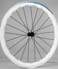 Carbon Disc Brake Wheelset For Road Bikes 700c Tubeless Ready White Finish Lightweight Build Compatible With Shimano 8-12 Speed