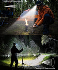 Man using Ultra Bright 2000 Lumen 9 LED Headlamp Kit For Running Night Walking Camping With 6 Modes IPX5 Waterproof Lightweight