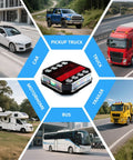 TWWFKK wireless trailer light with magnetic mount and red LED indicators for cars, trucks, trailers, and buses