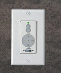 Wall control for Aire Ceiling Fan With Full Function Wall Control For Easy Cooling, Traditional White And Gray Finish