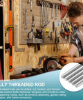 Eight Piece M3 0.5 Thread Pitch Fully Threaded Rods 300mm Stainless Steel Right Hand With Nuts And Washers For Clamps Hangers And U Bolts DIY Projects, workshop use