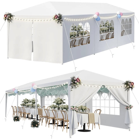 Outdoor Gazebo Canopy Tent With Removable Sidewalls And Windows For Parties, Weddings, And Events Waterproof Shelter