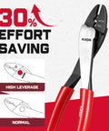 Built Tough Heavy Duty Wire Crimpers And Cutter For 10 To 22 Awg Terminals with high leverage design for less effort.