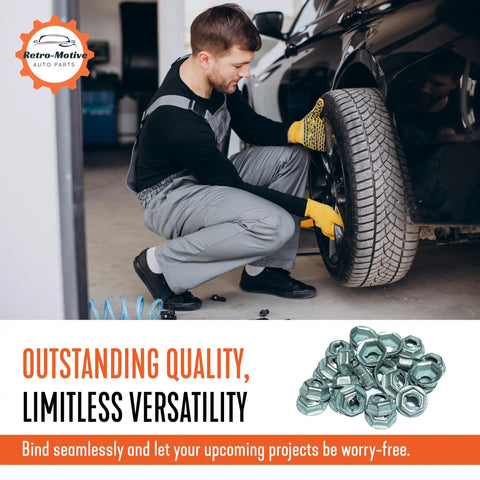 Badass Zinc Coated Pal Nuts And Exterior Trim Fastener Assortment Fits Three Sixteenths To Five Sixteenths Inch Studs Includes One Twenty Five Piece Set For Super Tight Auto Body Mounting And Sleek Emblem Upgrades