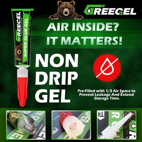 All Purpose Super Glue Gel For Plastic Shoes Metal Ceramic And Wood Crystal Clear Instant Bond In 10 To 45 Seconds tube and features