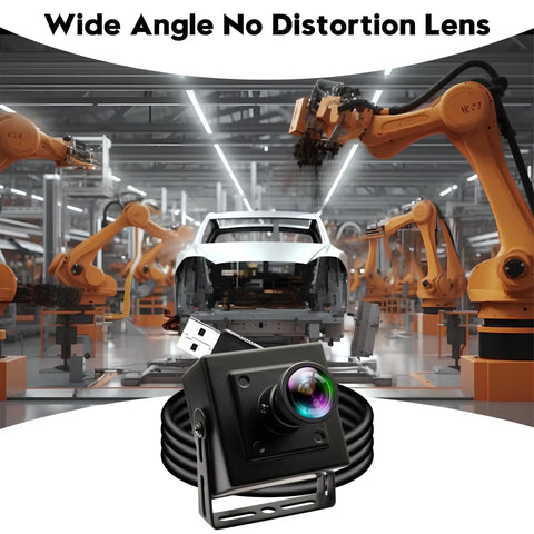 50FPS Global Shutter USB Camera With Wide Angle Distortion Free Color Lens USB 2.0 Plug And Play for industrial machine vision