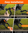 Damn Tough D Ring Shackles 3 4 Inch Beefy Forged Steel Towing Hardware 2 Pack With Safety Pin installation steps