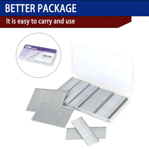 Top Shelf 16 Gauge Galvanized Finish Nails In Four Sizes From One To Two And Half Inches Corrosion Resistant Hardware 1200 Count Bulk Pack in a clear case.