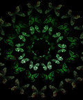 96 Pcs 3D Glow In The Dark Butterfly Wall Decor Removable Stickers With Easy Peel Adhesive Tags arranged in a circle