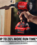 V20 Cordless Impact Wrench One Half Inch Bare Tool Only with brushless motor in use on wood beam