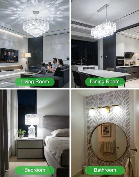High Brightness Dimmable 4W LED Bulb 40W Equivalent 6000K Cool White No Flicker for various room lighting; living, dining, bedroom, bathroom.