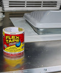 Thick Rubberized Waterproof Tape That Seals Leaks Fast And Holds Up Under Water Flexible Patch For Indoor Outdoor Repairs On Roofs Plumbing Pool And More White 12 Inch By 10 Foot Pack Of 1 shown on metal surface.