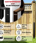 Heavy Duty 45 Degree Angle Brackets Post Anchor Ground Spike Kit With All Hardware For Gazebos Treehouses Patios And Cabins showing waterproof and rustproof features.