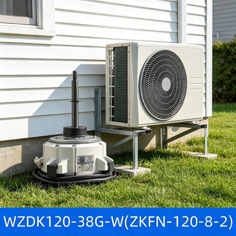 High-Performance Brushless DC Air Conditioner Motor Replacement ZKFN-120-8-2 for split system AC outdoor setup