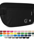 Ultra Slim RFID Money Belt With Hidden Passport Pocket For Travel, Two Compartment Anti Theft Fanny Pack for Men and Women variety colors