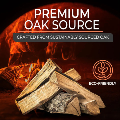 Oak Kiln Dried Five To Six Inch Mini Pizza Oven Logs Bundle 12 To 14 Lbs With Ten Natural Fire Starters For Backyard BBQ