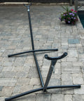 Universal Space Saving Steel Hammock Stand 9 Foot Charcoal Color Tool Free Assembly with Adjustable Hammock Hooks