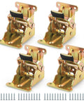 Heavy Duty Steel Folding Brackets Self Locking 90 Degree Hinge Kit With Mounting Screws For Tables Beds And Workbenches Rust Resistant Zinc Finish Built Tough Solid As A Rock Pack Of Four.
