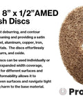 Eight Inch P150 Medium Grit Cut And Polish Discs Aluminum Oxide Non Woven Surface Prep Pads, ideal for cleaning and rust removal.