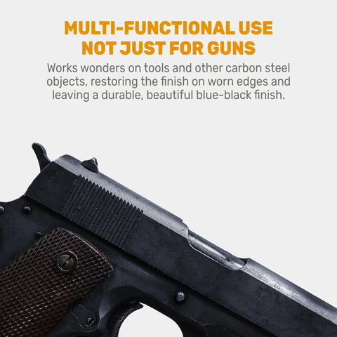 Oxpho-Blue Creme Gun Blue Cold Bluing Solution For Gunsmithing Maintenance And Cleaning Easy Application Pro Grade Durable Finish With Non Evaporating Cream Formula That Will Not Run Off Ideal For Pistols Rifles And Shotguns 4 Oz on handgun slide