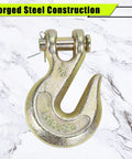 Rock Solid Grade 70 Chain Hook Half Inch Clevis Grab Hook 12000 Lbs Working Load Limit heavy duty forged steel construction hook