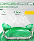 Emergency Stand Up Eye Wash Station Floor Mounted Eyewash System For Workplace Safety ANSI Compliant Built Tough 304 Stainless Steel Frame With Twelve Liters Per Minute Flow Rate Easy Install Durable Eyewash Basin, 9.84in basin
