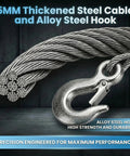 5MM Thickened Steel Cable and Alloy Steel Hook for Heavy Duty Truck Bed Crane With High Powered Electric Winch And Adjustable Alloy Steel Jib