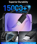 90W 4 Port USB C Car Charger With 3Ft Cable Ultra Fast PD 3.0 Charging Hub for Galaxy and iPhone durability demonstration