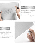 Adjustable 48 X 106 Fiberglass Window Screen Kit being demonstrated for strength and flame retardant properties, hands holding screen