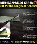 3 Inch Nylon Sling Sleeve Wear Pad for Lifting Slings with Hook and Loop Closure, heavy duty abrasion shield, open view