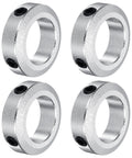 Heavy Duty Aluminum Shaft Collar Set Screw Clamping Collars 22mm Bore Seven Eighths Inch Silver Pack Of 4 Built Tough