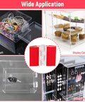 Dope Self Adhesive Clear Acrylic Hinges Pack of 16 for DIY Boxes, displayed on various craft and display items