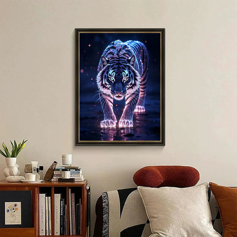 Diamond Painting Kit For Adults Beginners 5D Full Drill DIY Tiger Art Set With Dope Tools Stress Relief Craft Gift 12x16 Inches Tiger Art