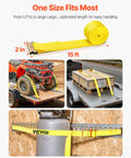 Heavy Duty 2 Inch By 15 Foot E Track Ratchet Straps Kit With 4400 Lbs Break Strength Polyester Webbing in use on vehicles
