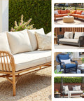 Assorted custom bench cushions for indoor and outdoor furniture in various styles and colors.