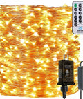 Lit 165Ft Ultra Long Copper Wire String Lights With 500 LEDs, Plug In, Waterproof, Dimmable, 8 Modes, Remote Control And Timer