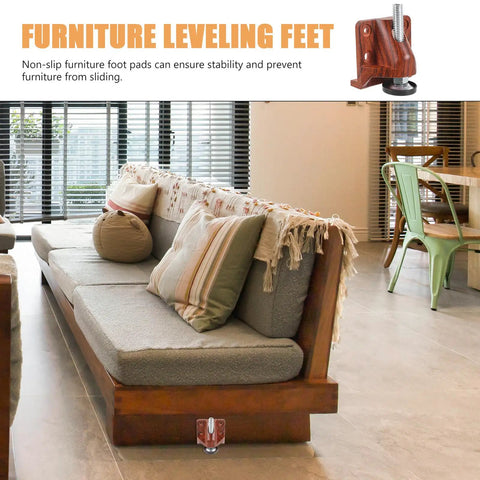 Living room with sofa using Tough As Nails Adjustable Furniture Leveling Legs For Cabinets And Wardrobes With Non Slip Plastic Feet
