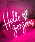 Pink Neon Sign For Wall Decor, 19 Inch LED Neon Light For Bedroom, Party, Bar, And Christmas Vibe in heart shape with script text