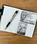Sleek Stainless Steel Ballpoint Pen 0.7mm Retractable Workhorse For Everyday Note Taking And Document Signing In Assorted Colors 4 Pack Great For Notes Forms And Signing on sketchbook