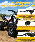 ATV with Left Hydraulic Disc Brake Master Cylinder Caliper Assembly in scenic field