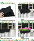 Two Pack 24 Inch Rectangle Window Box Liner Made From Felt Non Woven Planter Basket Insert Black Plant Container Liners