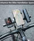 Extended Bike Handlebar Extender For Mounting Speedometer GPS And Phone, Lightweight Carbon Fiber And Aluminum Alloy Bar, Fits 20-32mm Clamps