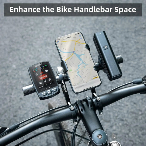 Extended Bike Handlebar Extender For Mounting Speedometer GPS And Phone, Lightweight Carbon Fiber And Aluminum Alloy Bar, Fits 20-32mm Clamps