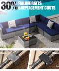 Tough As Nails Heavy Duty Outdoor Furniture Clips For Wicker Patio Sets, showing attached twist lock aluminum clamps.