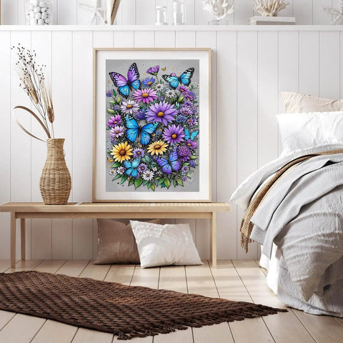 Diamond Art Kit For Adults Round 5D Full Drill Do It Yourself Dope Gem Art Painting Set For Beginners 12x16 Inch displayed in room