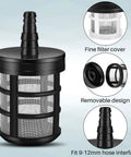 4 Pack Hose Filters For Water Pumps, 50 Mesh Stainless Steel Sediment Strainers with fine filter cover, removable design