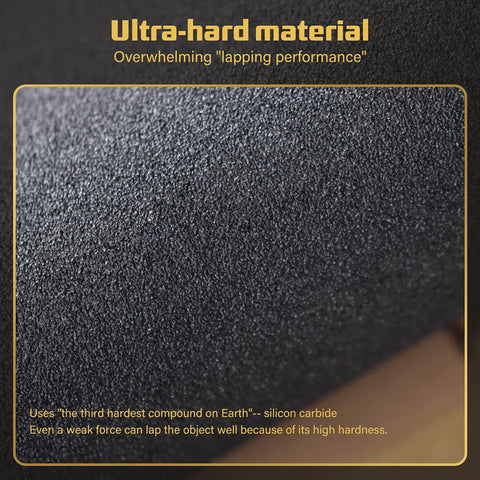 Close-up of silicon carbide texture in 25-Piece Wet Dry Sandpaper Set With 1000 2000 3000 5000 7000 Grit For Wood Metal And Automotive Polishing 9 By 11 Inches Silicon Carbide Sheets Pro Grade Quality Durable Kit For Smooth Finishes.