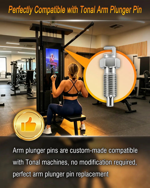 Top Shelf Upgraded Stainless Steel Arm Plunger Pin For Home Gym Machines Heavy Duty Locking Pin smooth operator shown in use.