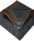 50 Percent Shade Cloth For Garden 10x20 Ft Breathable Mesh Tarp With Grommets, folded stack showing reinforced edges