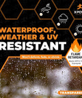 Heavy Duty 8x12 Clear Vinyl Tarp Fire Retardant 20 Mil Waterproof PVC Tarpaulin with flame retardant and weather resistant features